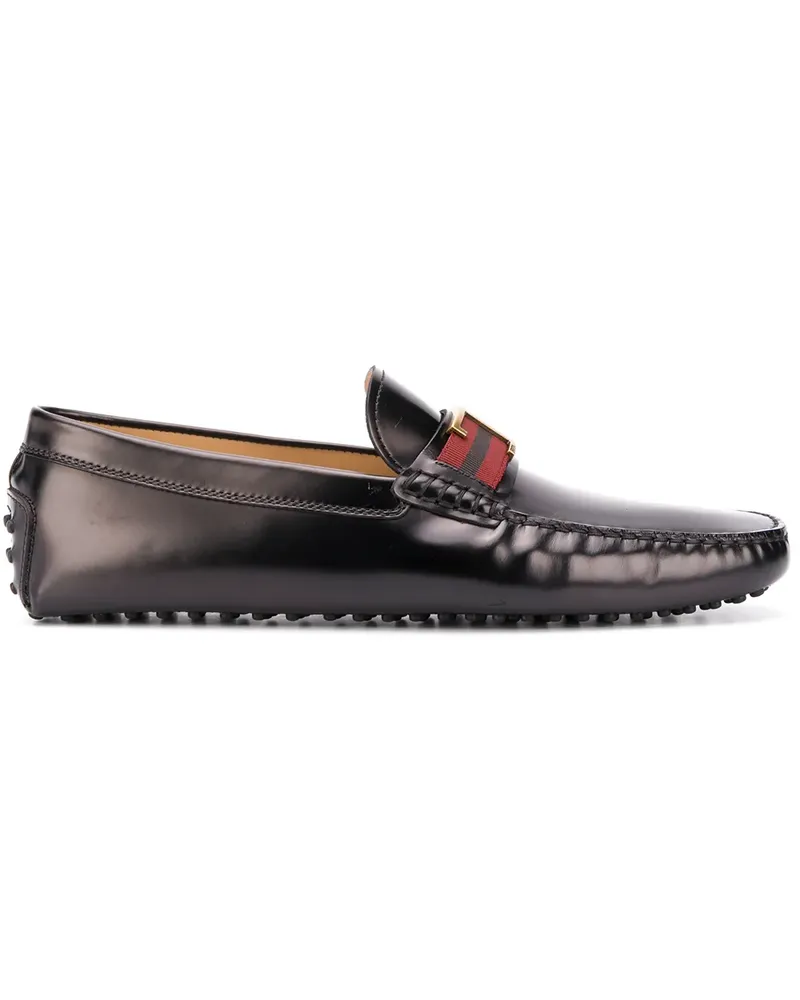TOD'S Loafer mit T-Schild - Schwarz Schwarz