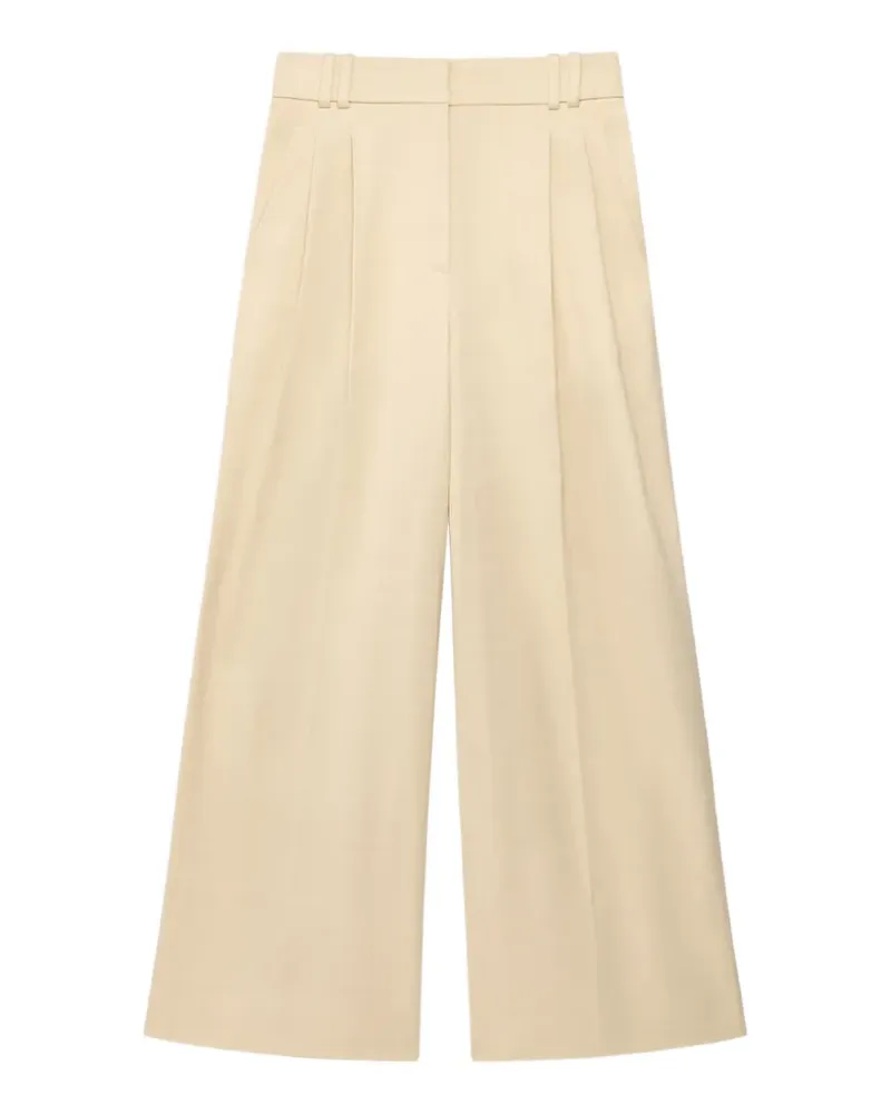 Another Tomorrow high-waisted pleated trousers - Nude Nude