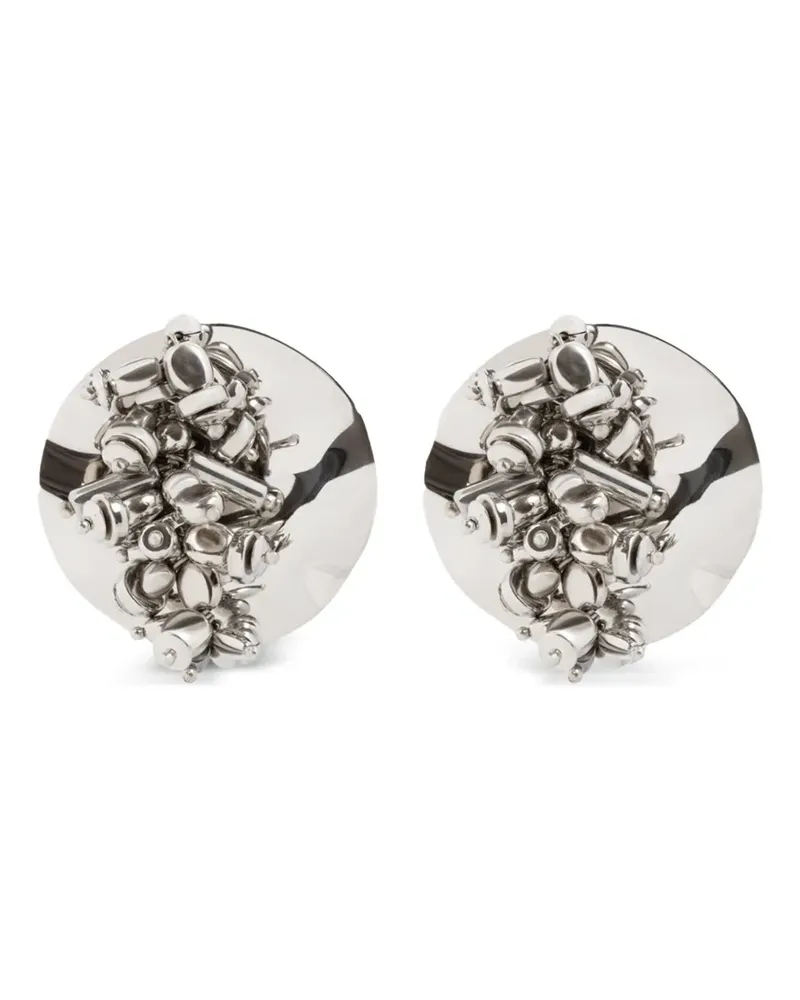 Dries van Noten Ohrringe mit Perlen Silber