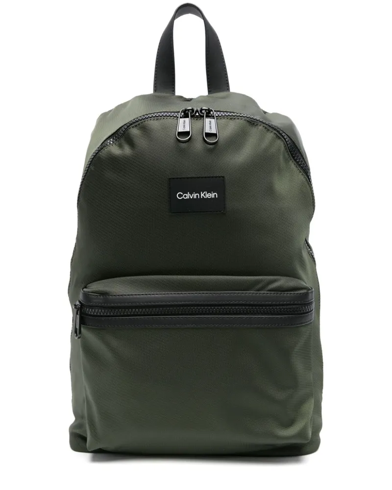 Calvin Klein Laptop-Rucksack mit Logo-Patch Grün