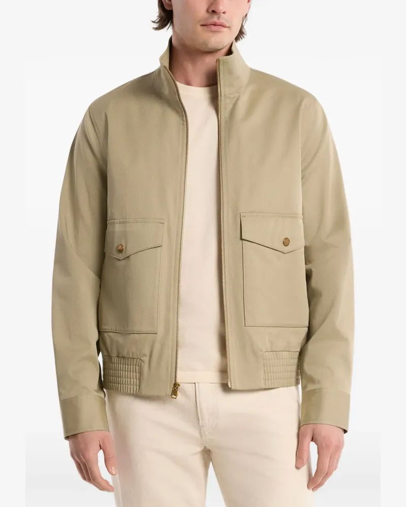 Michael Kors Harrington stretch-cotton bomber jacket - Nude Nude