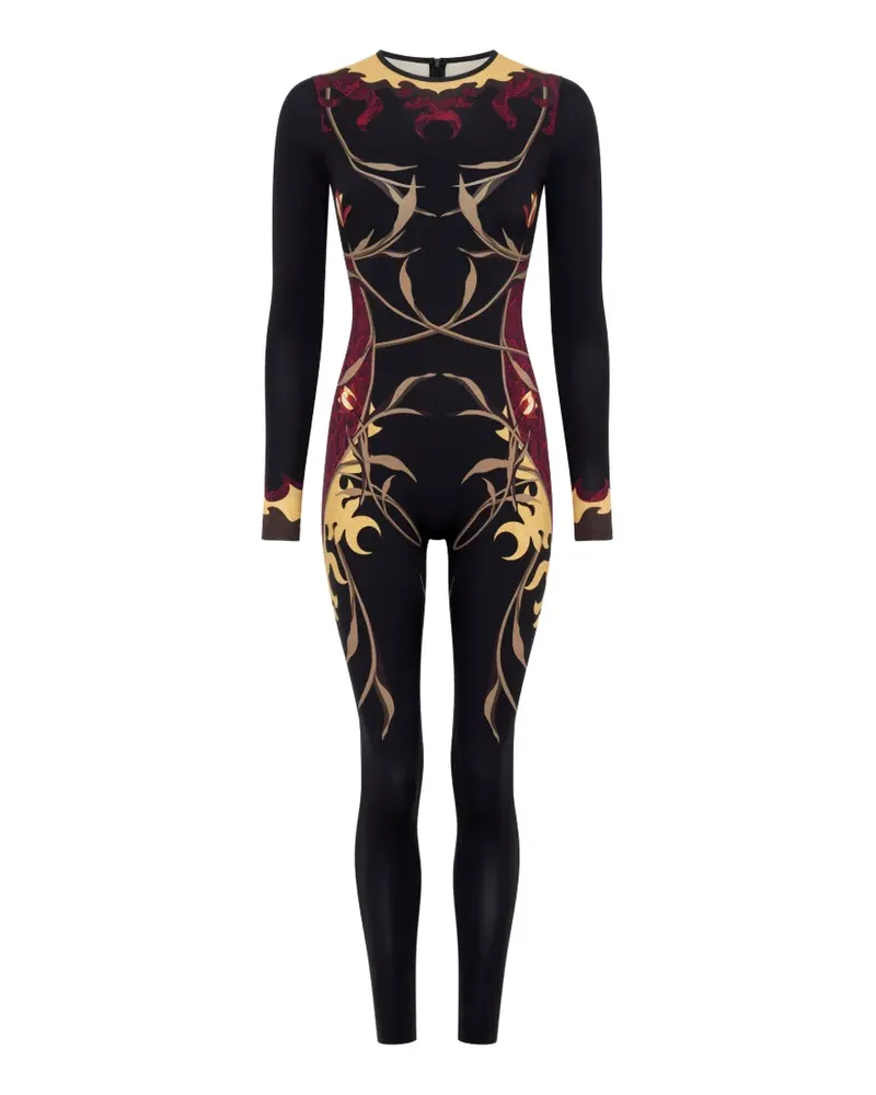 Marine Serre printed jumpsuit - Schwarz Schwarz