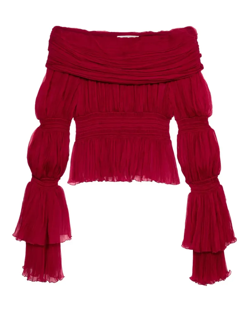 Blumarine Top mit Falten - Rot Rot