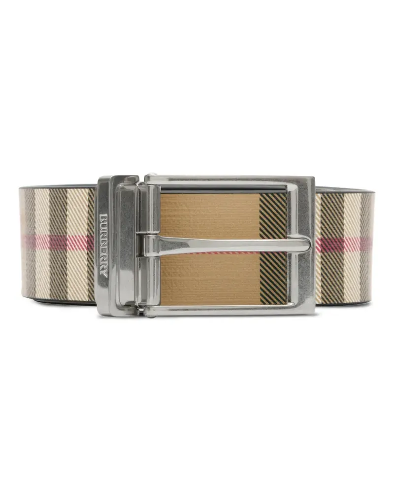 Burberry Wendbarer Gürtel mit Check - Nude Nude