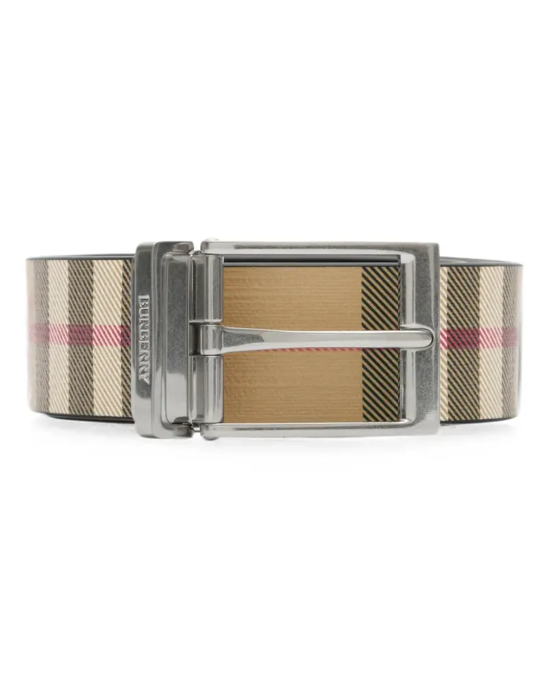 Burberry reversible check belt - Nude Nude