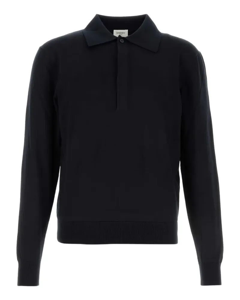 Saint Laurent long-sleeve polo shirt - Blau Blau