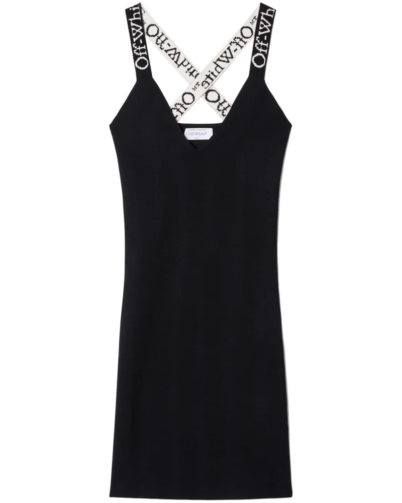 OFF-WHITE Minikleid aus Logo-Jacquard - Schwarz Schwarz