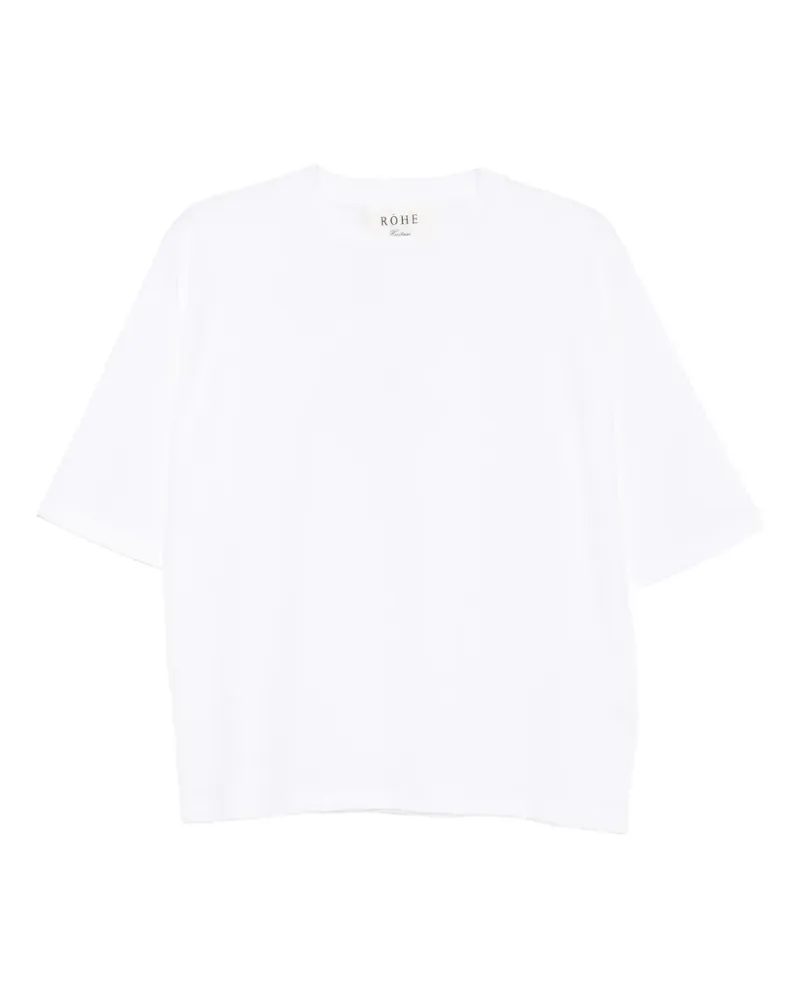Róhe T-Shirt mit rundem Ausschnitt - Weiß Weiß
