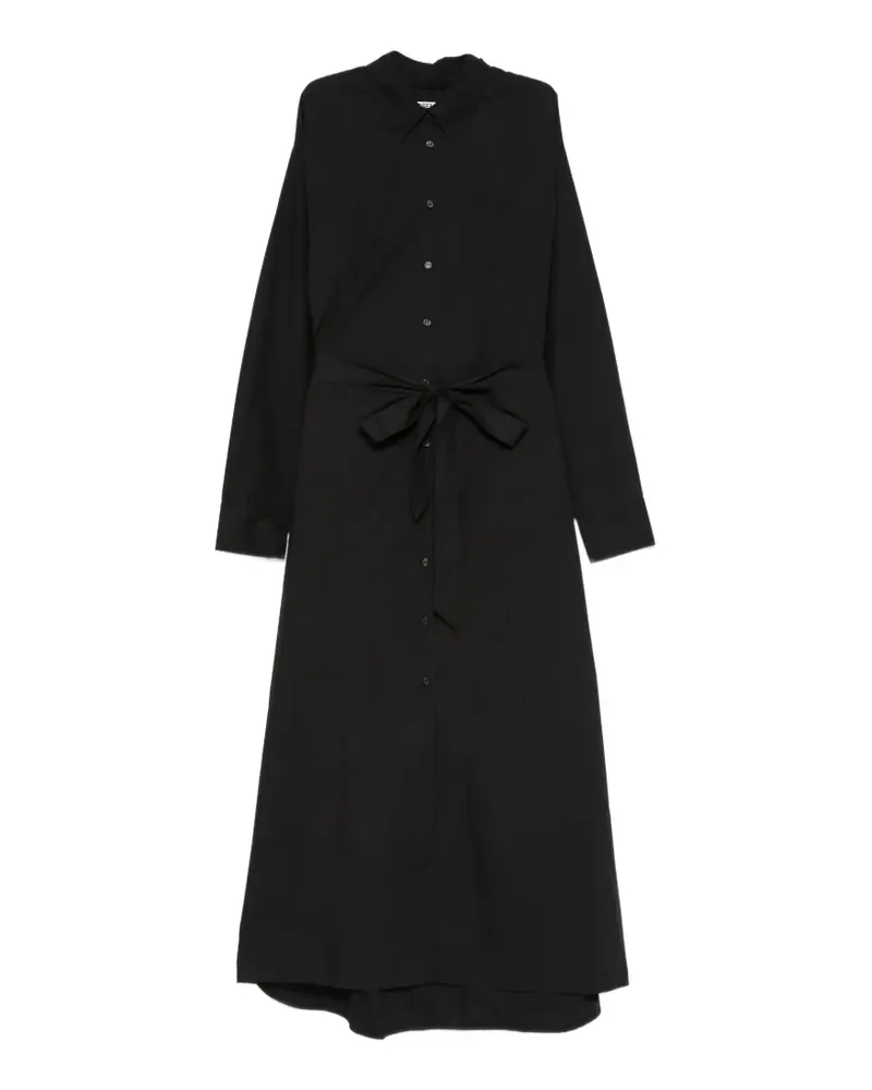 Essentiel Jada Oversized-Hemdkleid mit Gürtel - Schwarz Schwarz
