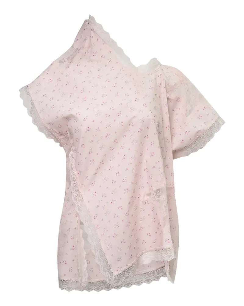 pushBUTTON asymmetric star blouse - Rosa Rosa