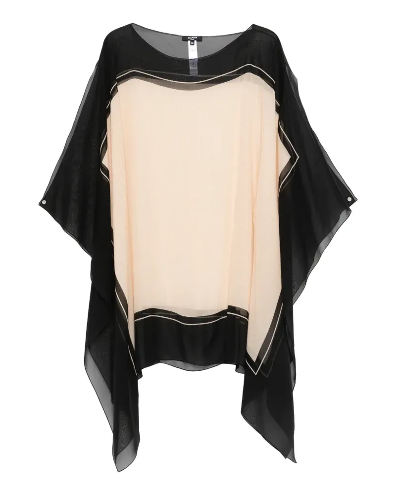 Balmain patterned beach cover-up - Nude Nude