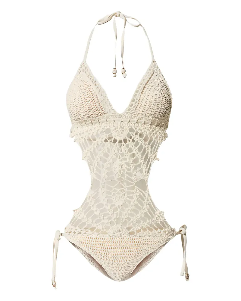 Twin-Set Gehäkelter Trikini mit Cut-Out - Nude Nude