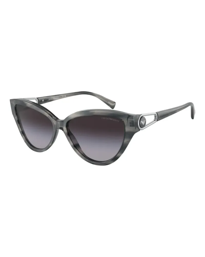 Emporio Armani Sonnenbrille mit Cat-Eye-Gestell - Grau Grau