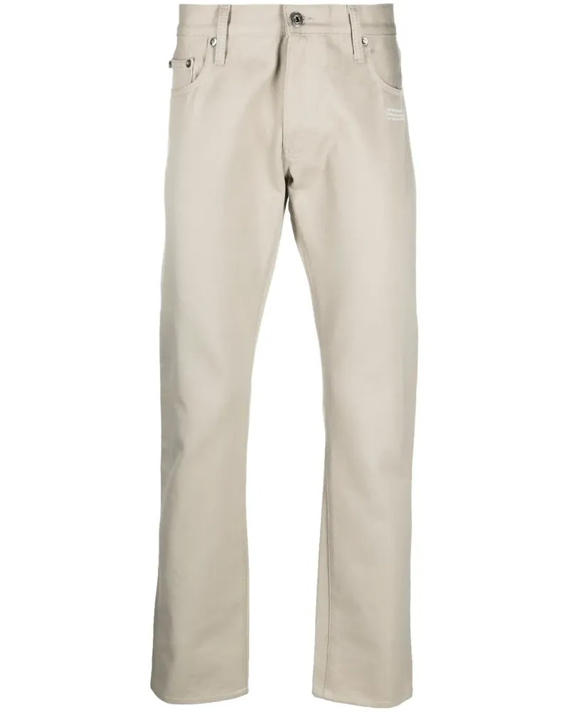 OFF-WHITE Gerade Jeans mit Logo-Print - Nude Nude