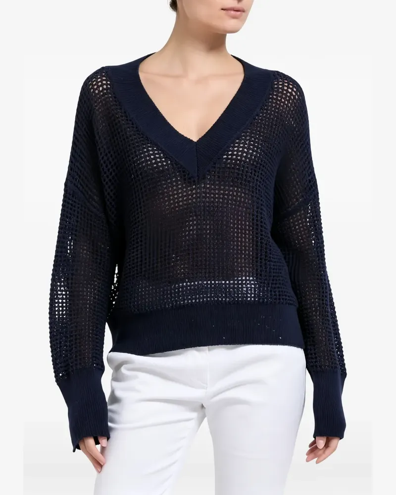 Brunello Cucinelli Pullover mit V-Ausschnitt - Blau Blau