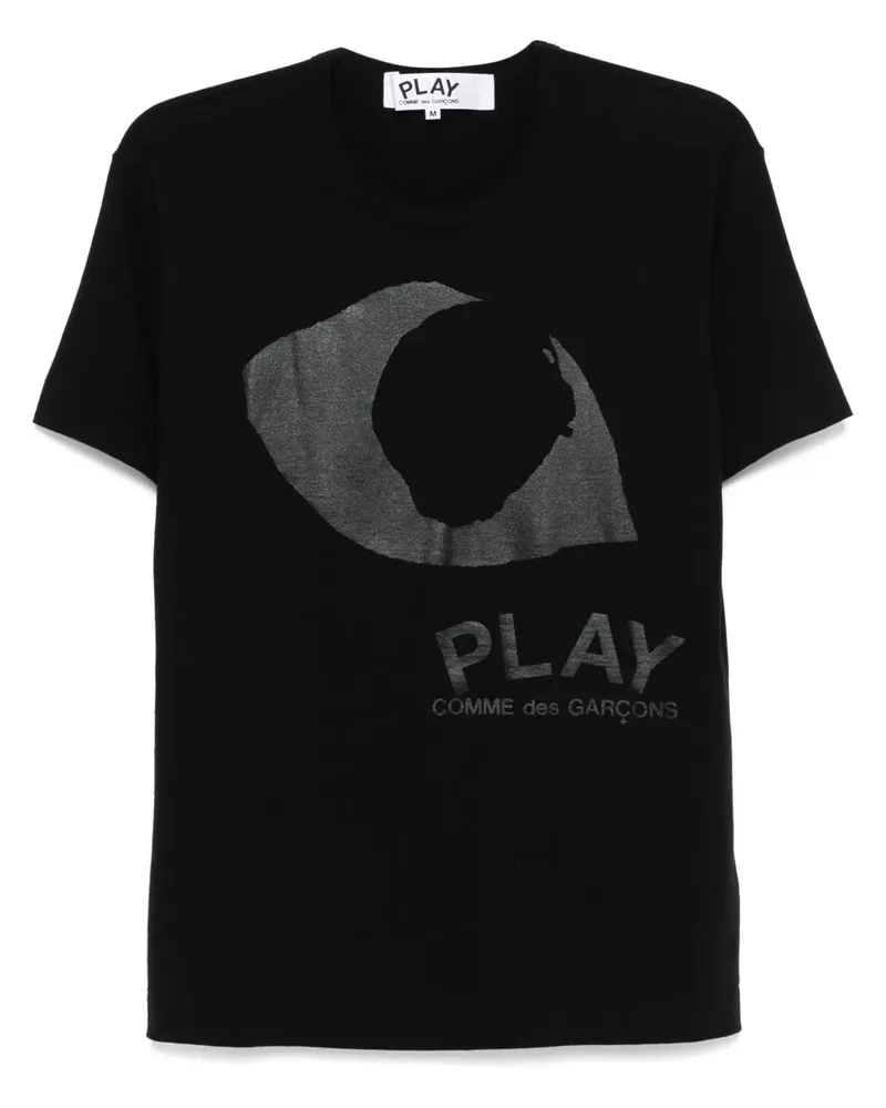 Comme des Garçons T-Shirt mit Augen-Print - Schwarz Schwarz