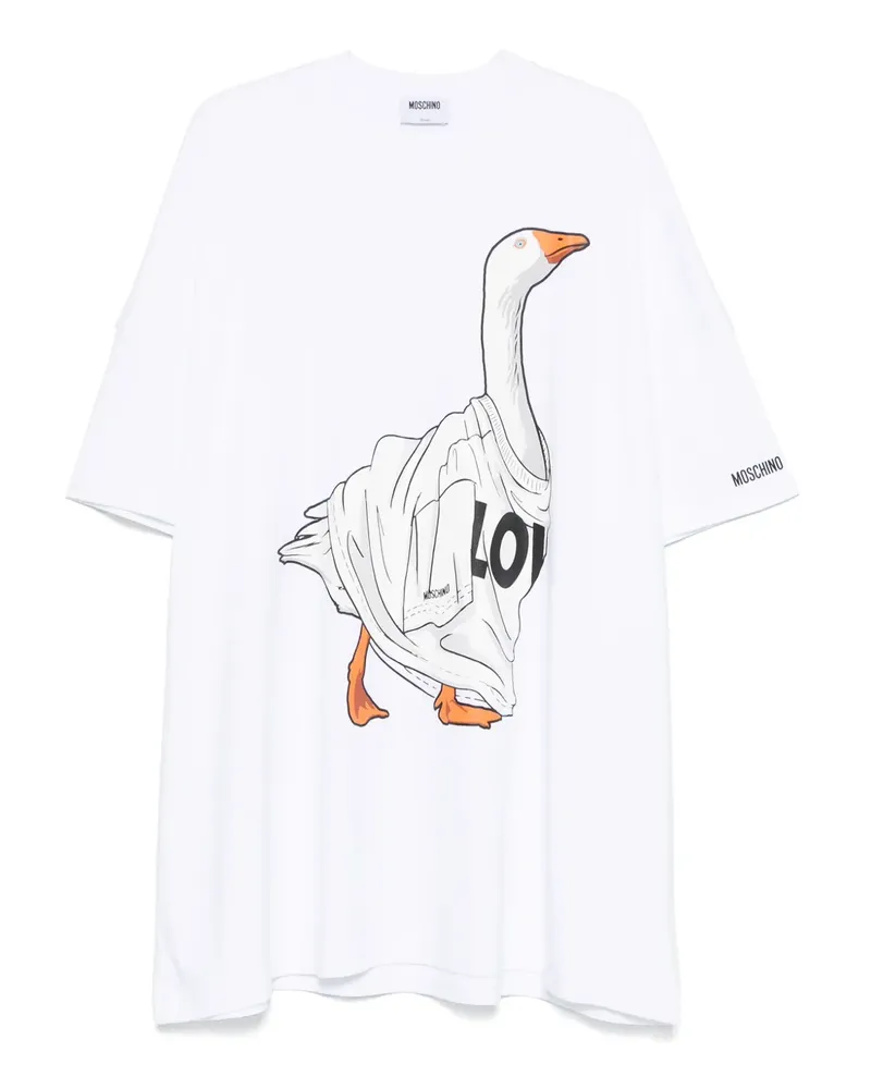 Moschino Minikleid mit Enten-Print - Weiß Weiß