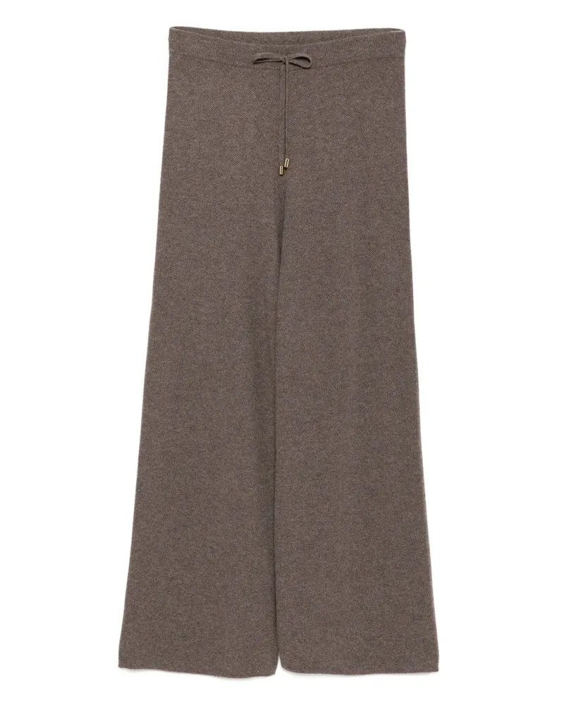 N.Peal Gestrickte Hose mit Wabenmuster - Braun Braun