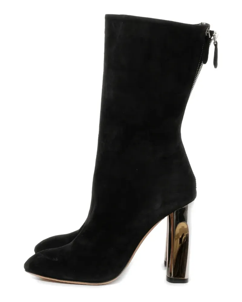 Alexander McQueen sculpted heel fitted boots - Schwarz Schwarz