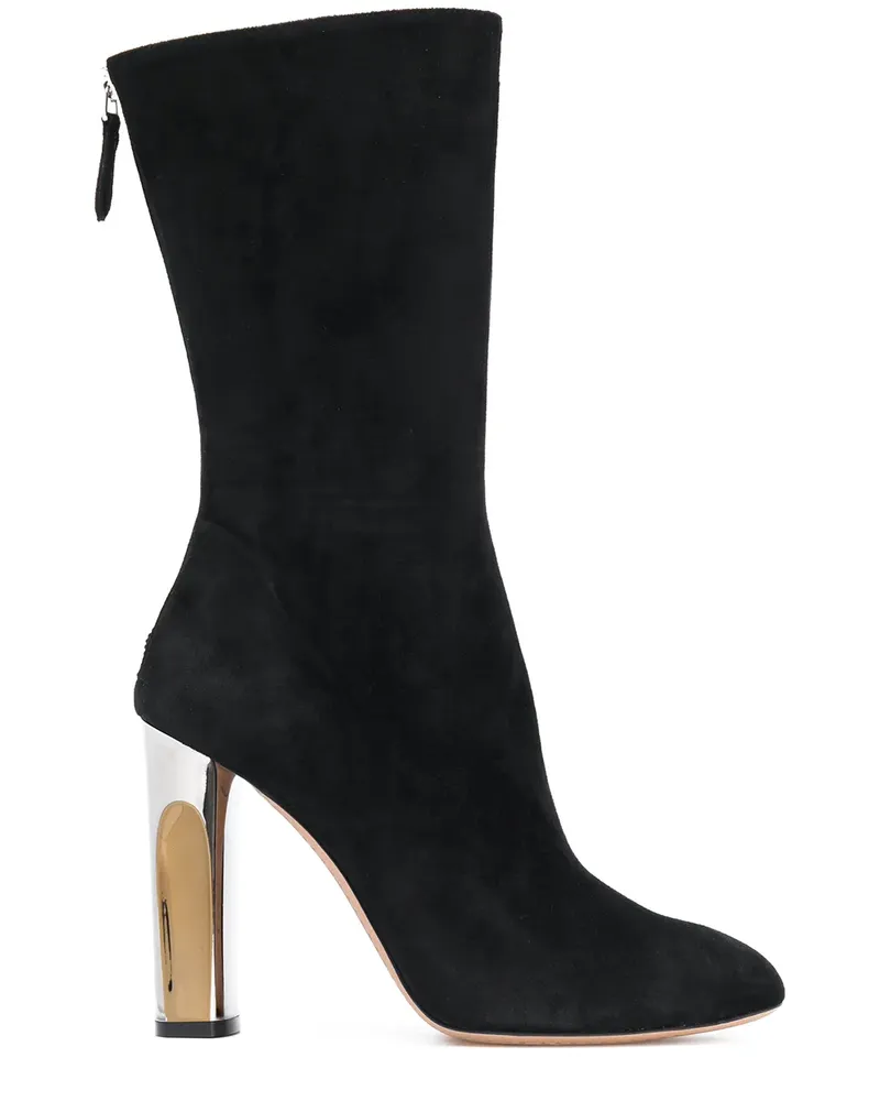 Alexander McQueen sculpted heel fitted boots - Schwarz Schwarz