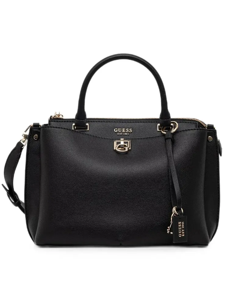 Guess Isola logo-plaque top-handle bag - Schwarz Schwarz