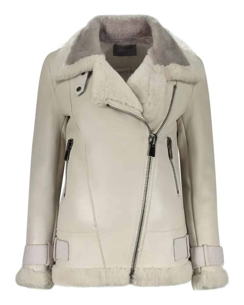 Lorena Antoniazzi Bikerjacke aus Leder - Grau Grau