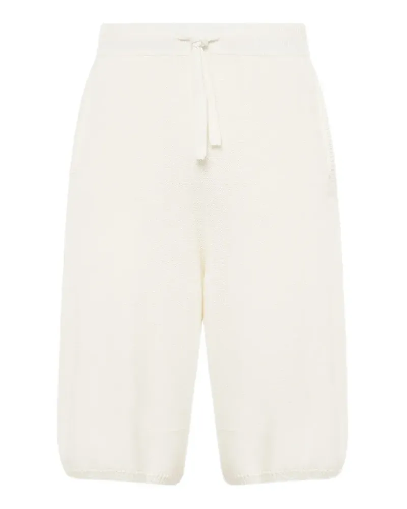 Laneus Gestrickte Shorts mit Kordelzug - Nude Nude
