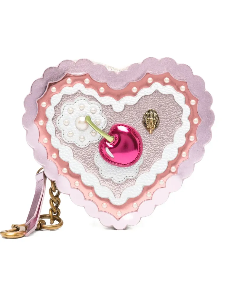 Kurt Geiger Heart Cake bag charm - Rosa Rosa