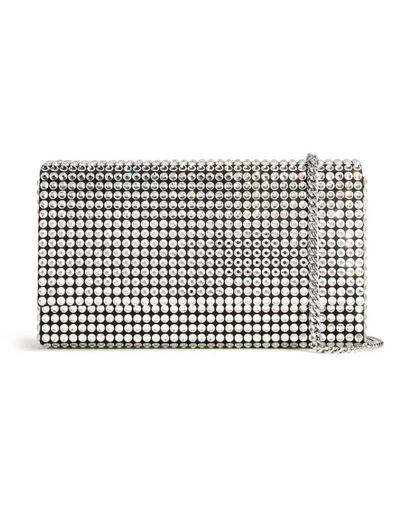 Amina Muaddi Mini Paloma Clutch - Silber Silber