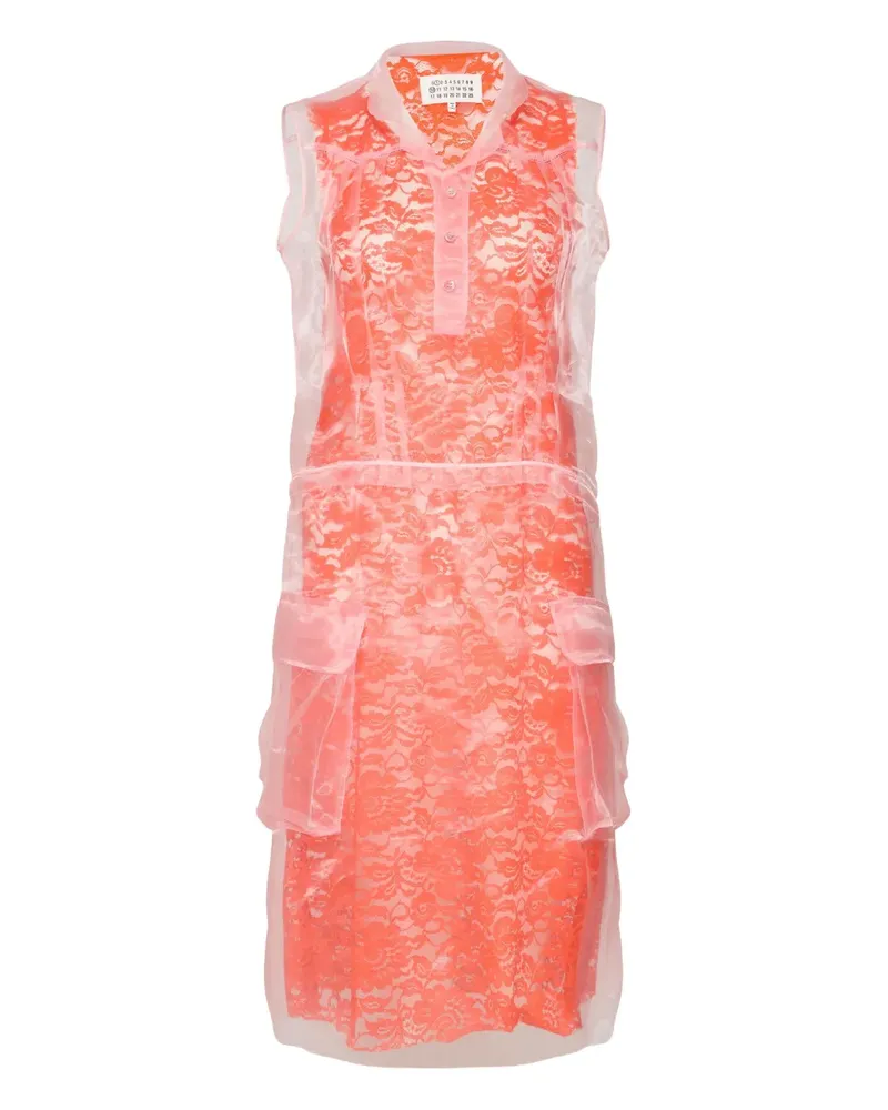 Maison Margiela Midikleid im Layering-Look - Orange Orange