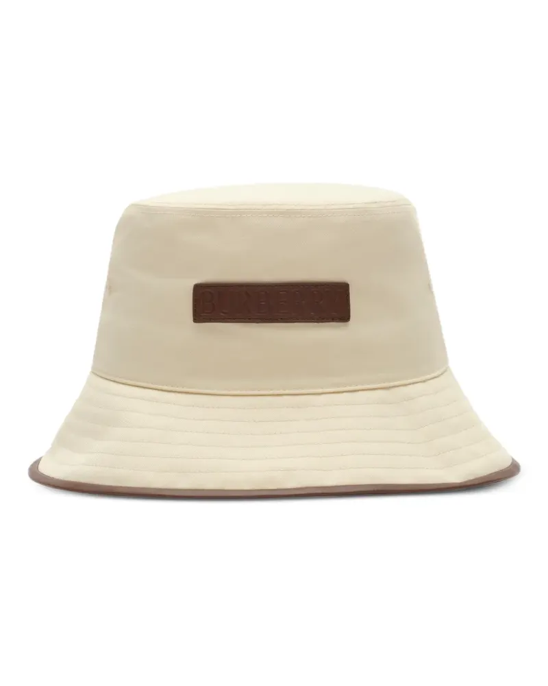 Burberry Logo-Fischerhut aus Gabardine - Nude Nude
