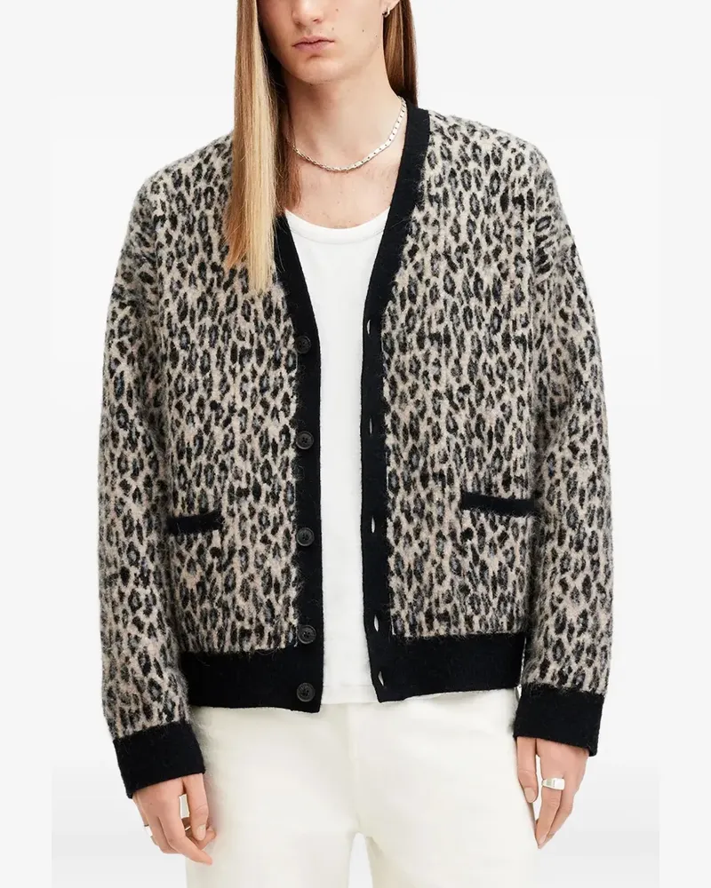 AllSaints Cardigan mit Leoparden-Print - Nude Nude