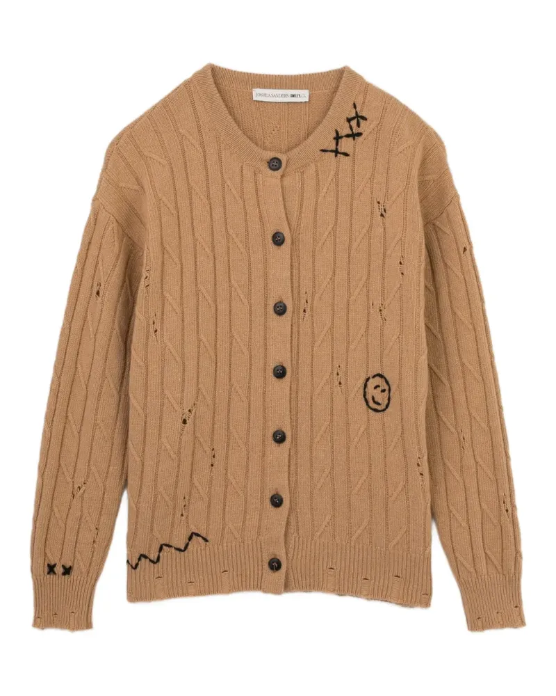 Joshua Sanders Cardigan mit Zopfmuster - Braun Braun
