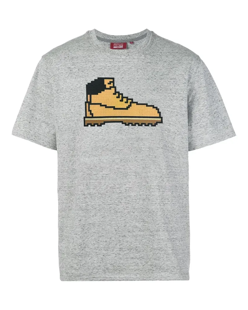 Mostly Heard Rarely Seen T-Shirt mit Stiefel-Print - Grau Grau