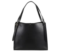 Handtasche aus Leder - Schwarz