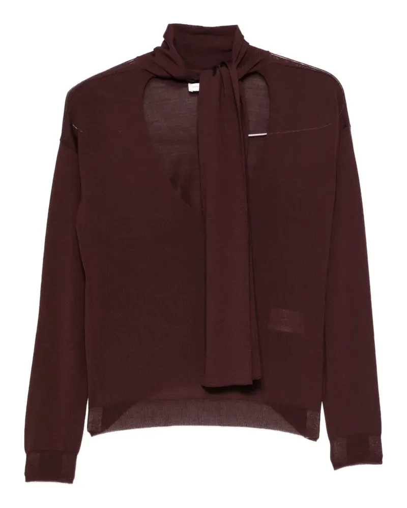 Roberto Collina cut-out tie-fastening sweater - Violett Violett