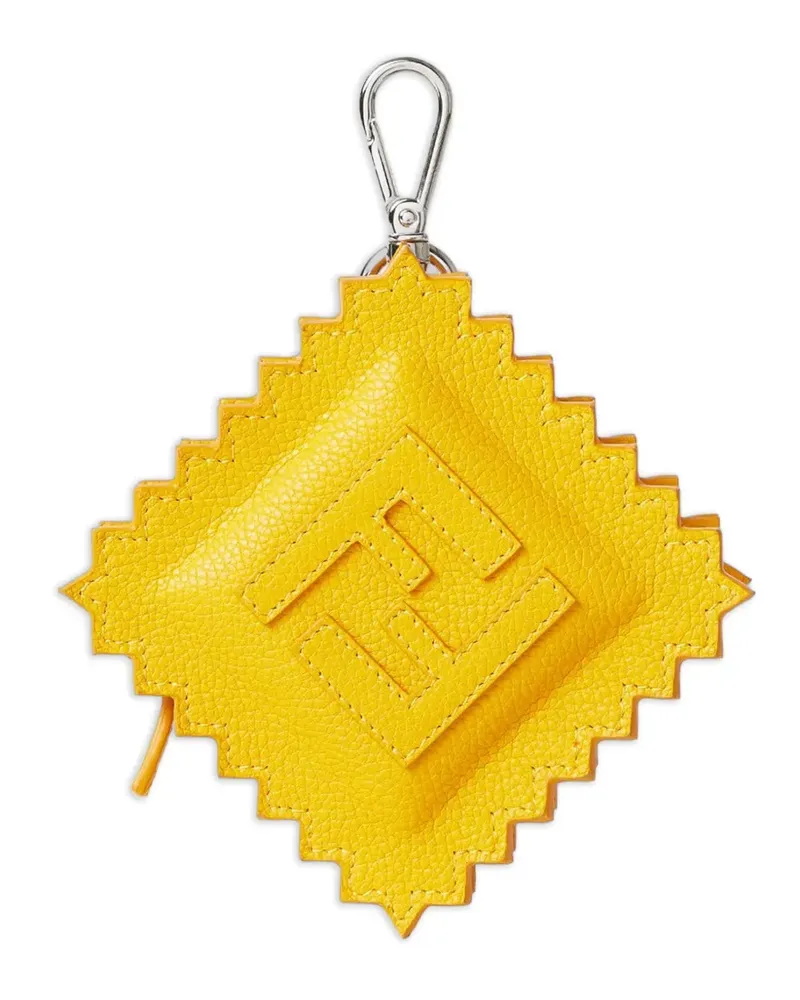 Fendi Schlüsselanhänger mit -Logo - Gelb Gelb