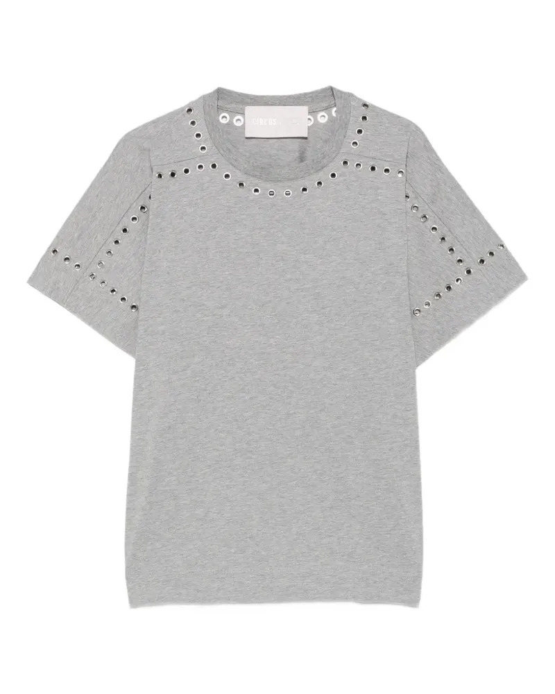 Circus Hotel T-Shirt mit Ösendetail - Grau Grau