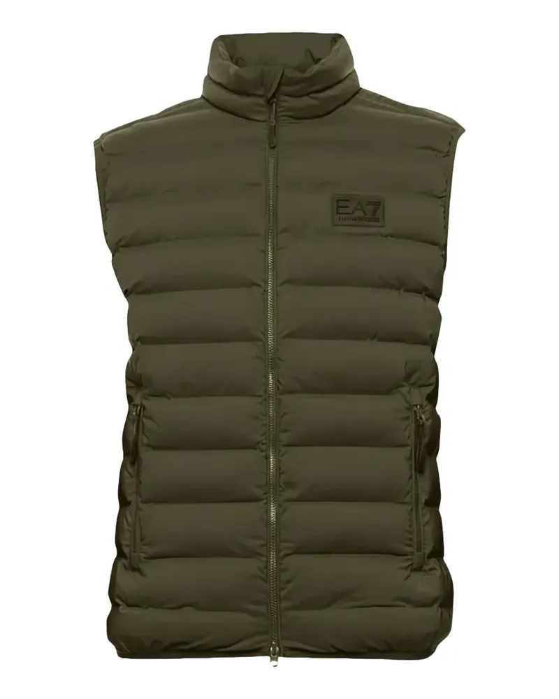 EA7 quilted logo-patch gilet - Grün Grün