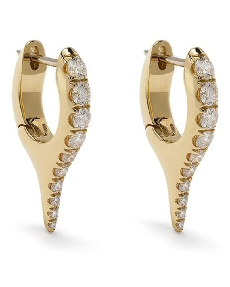 Melissa Kaye 18kt Lola Needle Gelbgoldohrring mit Diamanten Gold