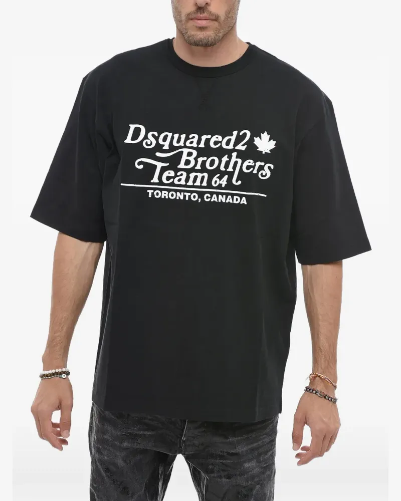 Dsquared2 logo-print T-shirt - Schwarz Schwarz