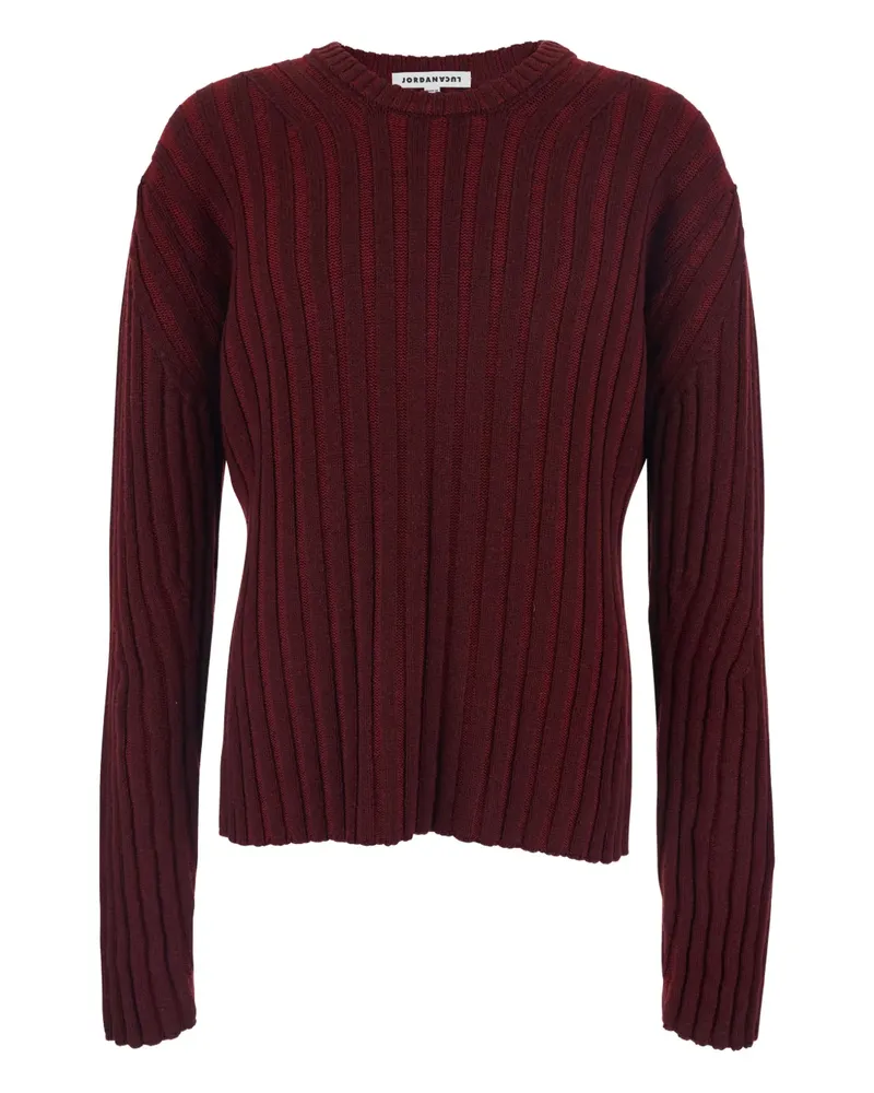 JORDANLUCA Pullover mit tiefen Schultern - Rot Rot