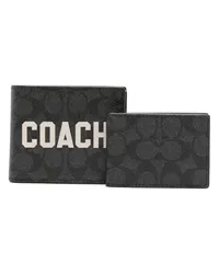 Coach Portemonnaie mit Monogramm Grau