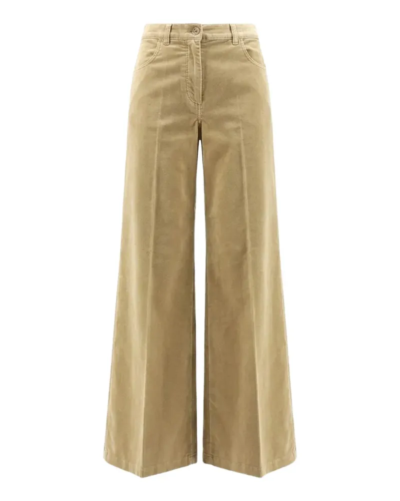ASPESI velvet wide-leg trousers - Nude Nude
