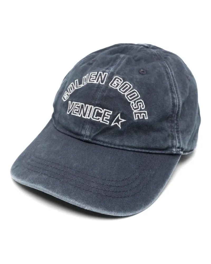 Golden Goose six-panel logo-embroidered baseball cap - Blau Blau