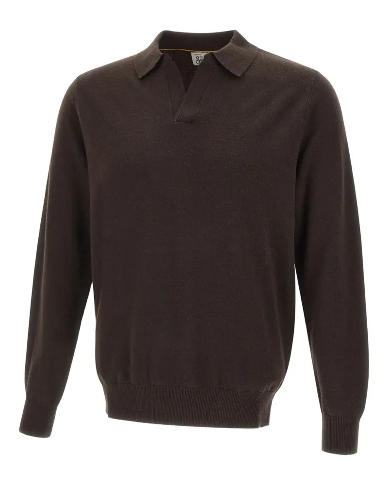 MC2 Saint Barth johnny-collar ribbed sweater - Braun Braun