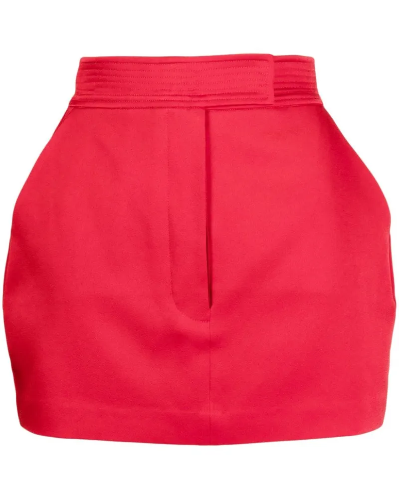 Alex Perry High-Waist-Rock in Satinoptik - Rot Rot