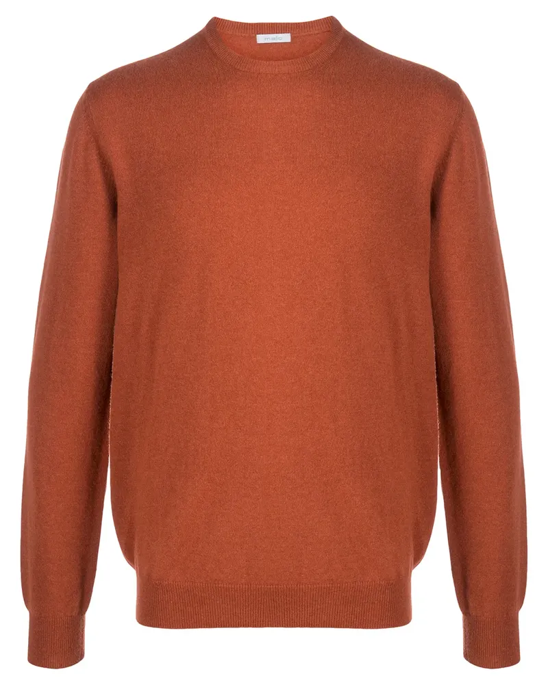 Malo Kaschmirpullover mit rundem Ausschnitt - Orange Orange