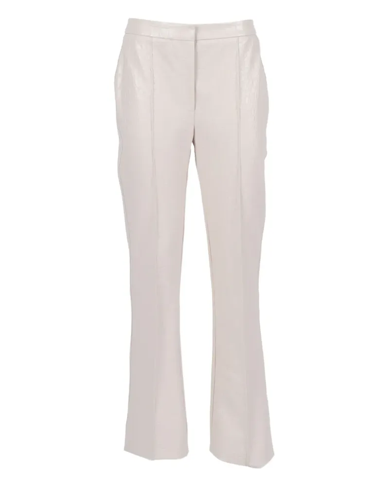 Elisabetta Franchi Hose mit Kroko-Optik - Weiß Weiß