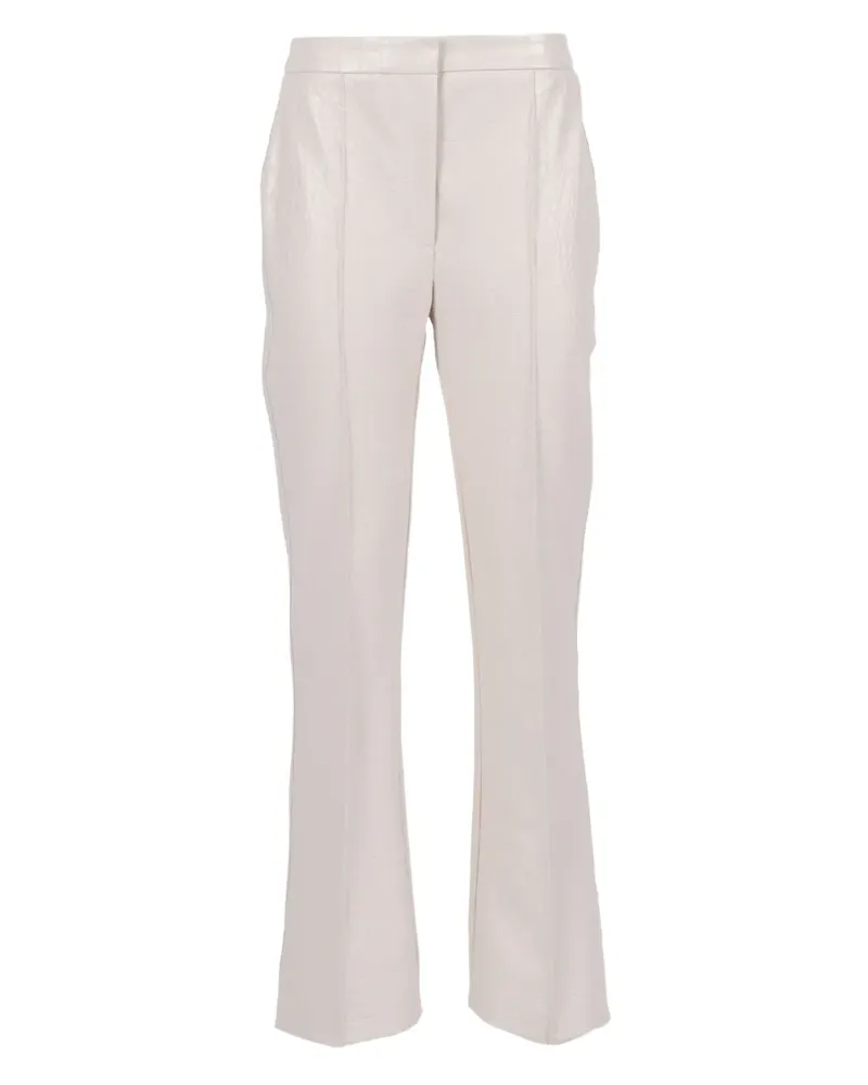 Elisabetta Franchi Hose mit Kroko-Optik - Weiß Weiß